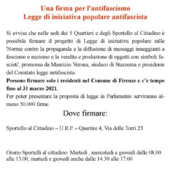 Firma per la legge antifascista